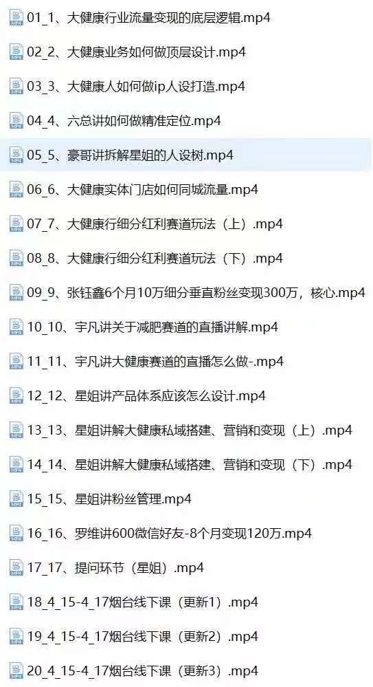 大健康 流量 变现2.0：拓高变现 流量/成高客单/低粉高变现/只讲落地实战-徐小晨博客