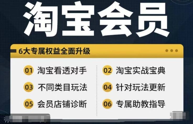 淘宝会员【淘宝所有课程，全面分析对手】，初级到高手全系实战宝典-徐小晨博客