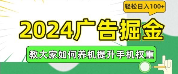 2024广告掘金，教大家如何养机提升手机权重，轻松日入100+【揭秘】-徐小晨博客
