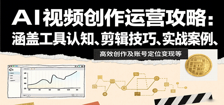 AI视频创作运营攻略：涵盖工具认知、剪辑技巧、实战案例、高效创作及账号定位变现等-徐小晨博客