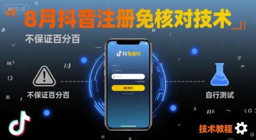 8月抖音注册免核对技术，不保证百分百，自测-徐小晨博客