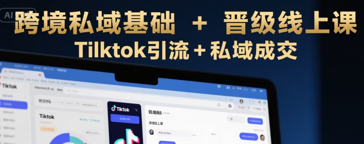 跨境私域基础+晋级线上课，Tilktok引流+私域成交-徐小晨博客