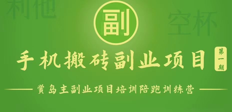 手机搬砖小副业项目训练营1.0，能用手机做的简单小副业-徐小晨博客