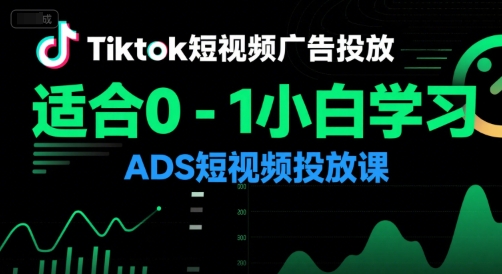 Tiktok短视频广告投放，适合0-1小白学习ADS短视频投放课-徐小晨博客
