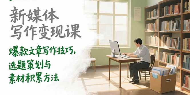新媒体写作变现课，爆款文章写作技巧，选题策划与素材积累方法-徐小晨博客