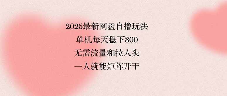 2025最新网盘自撸玩法，单机每天稳下3张，无需流量和拉人头，一个人就…-徐小晨博客