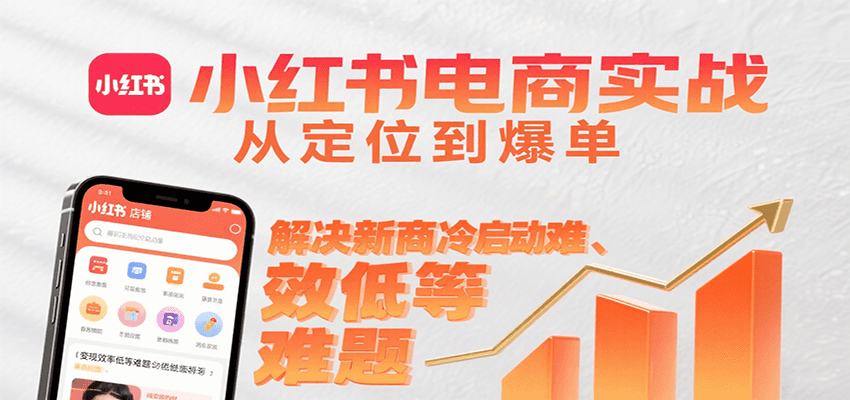 小红书电商实战，从定位到爆单解决新商冷启动难、变现效率低等难题-徐小晨博客