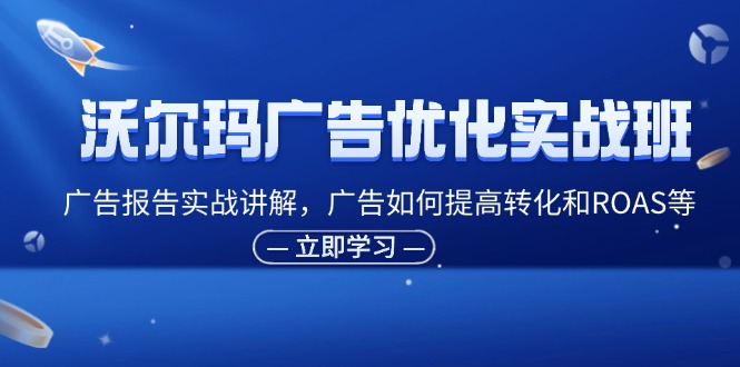 沃尔玛广告优化实战班，广告报告实战讲解，广告如何提高转化和ROAS等-徐小晨博客