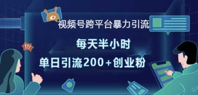 视频号跨平台暴力引流，每天半小时，单日引流200+精准创业粉-徐小晨博客