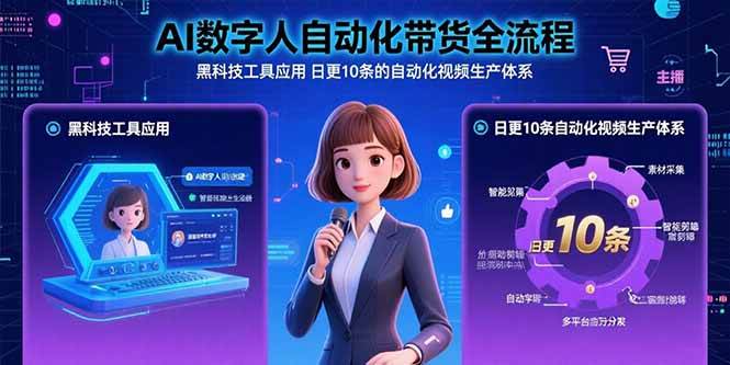 AI数字人自动化带货全流程：黑科技工具应用 日更10条的自动化视频生产体系-徐小晨博客