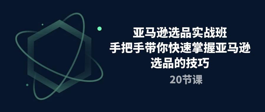 亚马逊选品实战班，手把手带你快速掌握亚马逊选品的技巧（20节课）-徐小晨博客