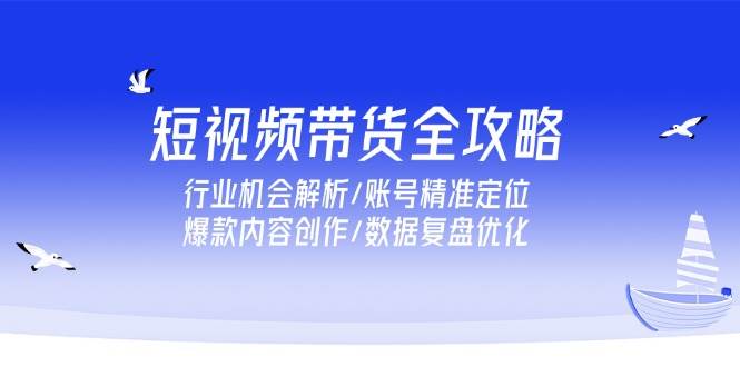 短视频带货全攻略，行业机会解析/账号精准定位/爆款内容创作/数据复盘优化-徐小晨博客
