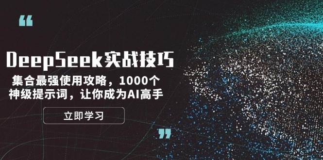 DeepSeek实战技巧：集合最强使用攻略，1000个神级提示词，让你成为AI高手-徐小晨博客