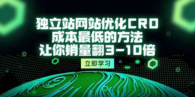 独立站网站优化CRO，成本最低的方法，让你销量翻3-10倍（5节课）-徐小晨博客