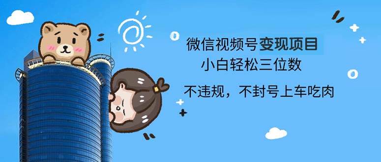 2024最新微信视频号变现项目，小白轻松月入四位数-徐小晨博客