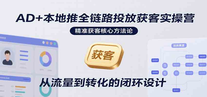 AD+本地推全链路投放获客实操营，快速掌握精准获客技巧，当天投放当天转化高效营销-徐小晨博客