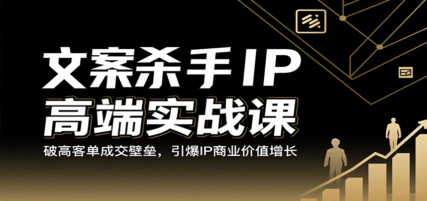 文案杀手IP高端实战课：破高客单成交壁垒，引爆IP商业价值增长-徐小晨博客