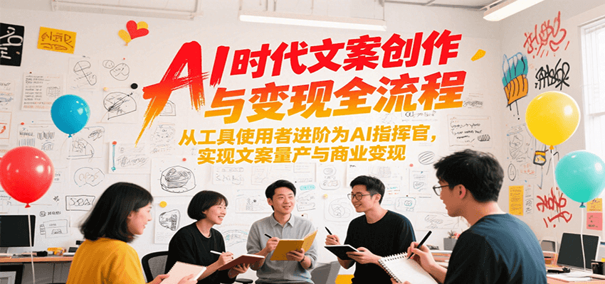 AI时代文案创作与变现全流程，从工具使用者进阶为AI指挥官，实现文案量产与商业变现-徐小晨博客