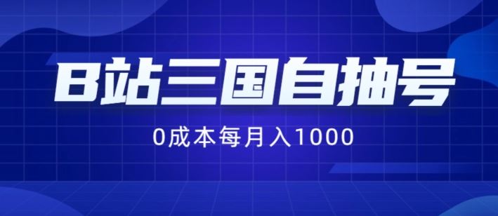 B站三国自抽号项目，0成本纯手动，每月稳赚1000【揭秘】-徐小晨博客