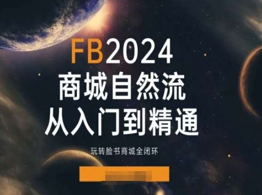 2024Faceboo商城自然流(从入门到精通)，玩转脸书商城全闭环-徐小晨博客