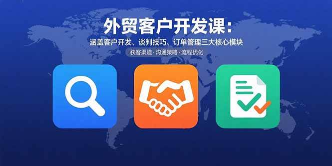 外贸客户开发课：涵盖客户开发、谈判技巧、订单管理三大核心模块-徐小晨博客