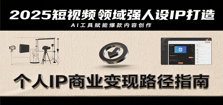 2025短视频领域强人设IP打造，结合爆款案例与AI工具应用，从个人出镜到商业成交转化-徐小晨博客