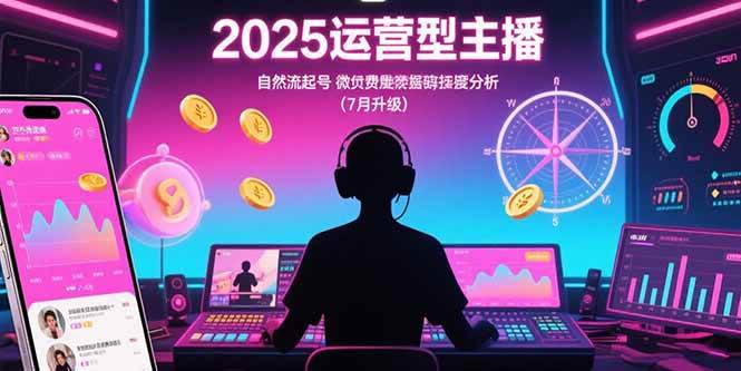 2025运营型主播:自然流起号,微付费投放技巧,罗盘数据深度解析(7月更新-徐小晨博客