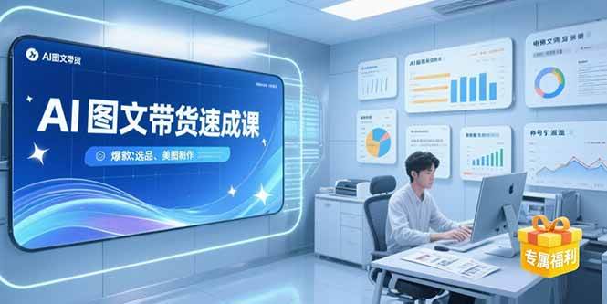 AI图文带货速成课，养号引流秘籍，爆款选品策略，美图制作全流程-徐小晨博客