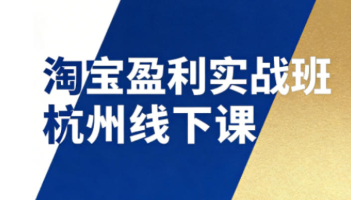 淘宝盈利实战班杭州线下课12月26-28日（音频+字幕），帮你掌握SOP流程+12门核心技术-徐小晨博客