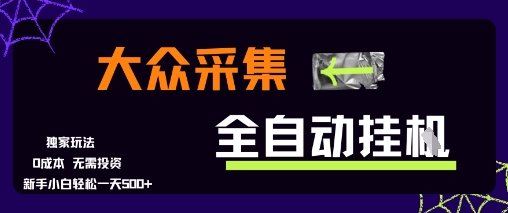 大众采集全自动玩法，新手小白轻松一天5张+，操作简单零成本【揭秘】-徐小晨博客