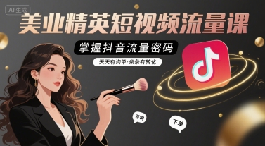 美业精英短视频流量课，掌握抖音流量密码，天天有询单，条条有转化-徐小晨博客