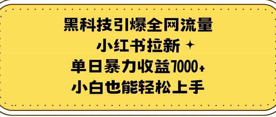 图片[1]-黑科技引爆全网流量小红书拉新，单日暴力收益7000+，小白也能轻松上手-徐小晨博客