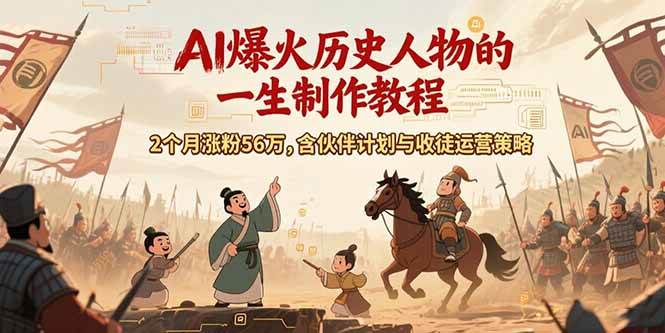 图片[1]-AI历史人物赛道课程，2个月涨粉56万，含伙伴计划与收徒运营策略-徐小晨博客