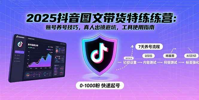 2025抖音图文带货特练营：账号养号技巧，真人出镜避坑，工具使用指南-徐小晨博客