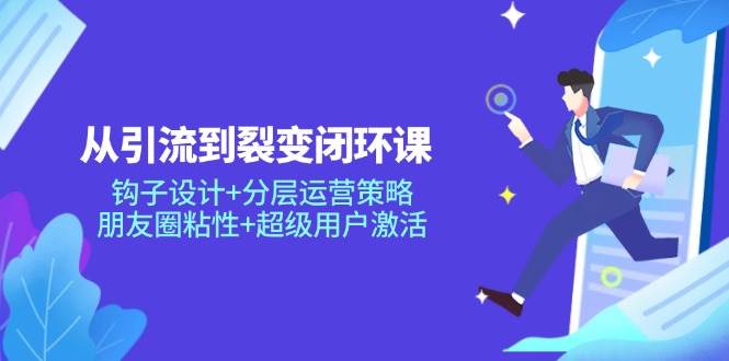 从引流到裂变闭环课：钩子设计+分层运营策略，朋友圈粘性+超级用户激活-徐小晨博客