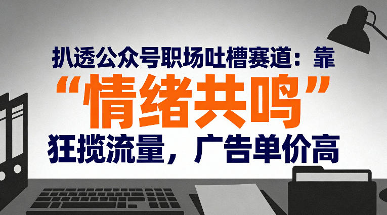 职场吐槽赛道解析，以情绪共鸣引爆流量，实现高价值广告变现-徐小晨博客