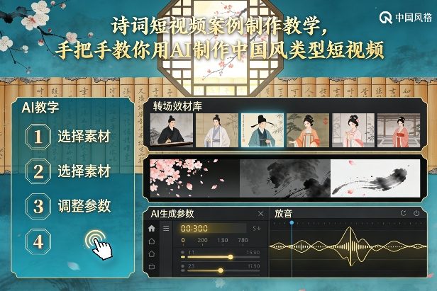 古诗词短视频案例制作教学，手把手教你用AI制作中国风类型短视频-徐小晨博客