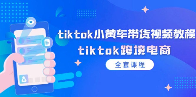 tiktok小黄车带货视频教程，tiktok跨境电商（全套课程）-徐小晨博客
