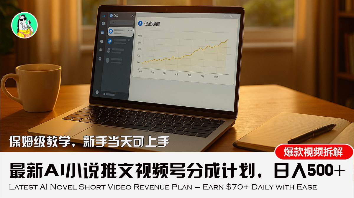 最新AI小说推文视频号分成计划，新手小白也能当天日入500+教程-徐小晨博客