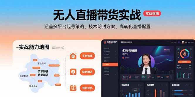 无人直播带货实战，涵盖多平台起号策略、技术防封方案、高转化直播配置-徐小晨博客