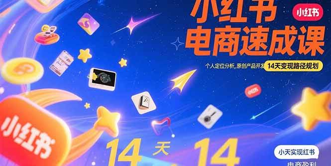 小红书虚拟电商速成课：个人定位分析，原创产品开发，14天变现路径规划-徐小晨博客