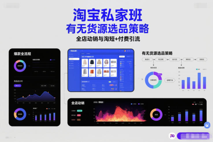 淘宝私家班，无货源选品与全流程打法，实现全店动销与高效引流-徐小晨博客