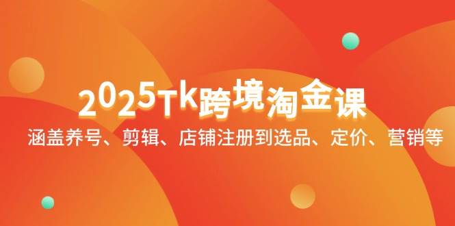 2025Tk跨境淘金课：涵盖养号、剪辑、店铺注册到选品、定价、营销等-徐小晨博客