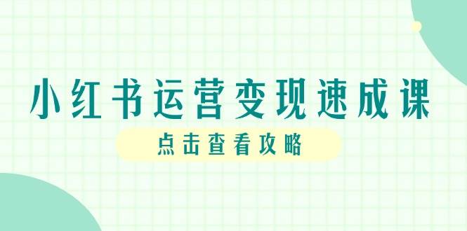 小红书运营变现速成课，账号搭建到暴力起号，个人IP全流程指南-徐小晨博客