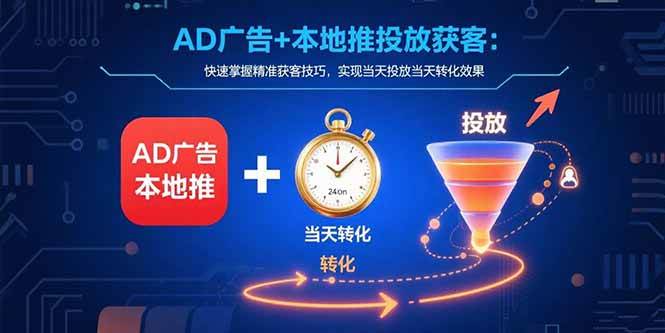 AD广告+本地推投放获客：快速掌握精准获客技巧，实现当天投放当天转化效果-徐小晨博客