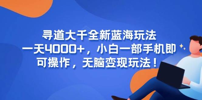 寻道大千全新蓝海玩法，一天4000+，小白一部手机即可操作，无脑变现玩法！-徐小晨博客