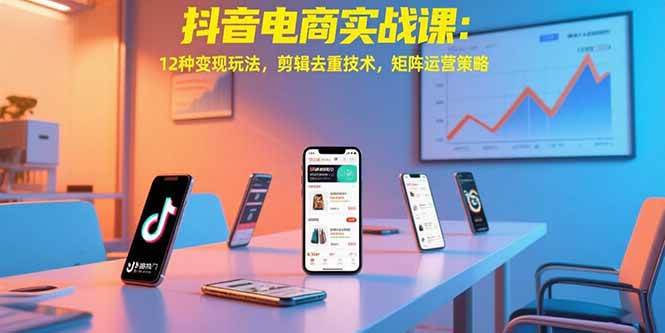 抖音电商实战课：12种变现玩法，剪辑去重技术，矩阵运营策略-徐小晨博客