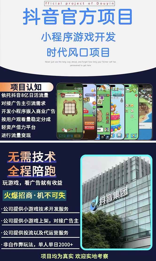 图片[2]-2025最热抖音官方项目 Ai时代风口项目小程序游戏开发 实测单个游戏日收…-徐小晨博客