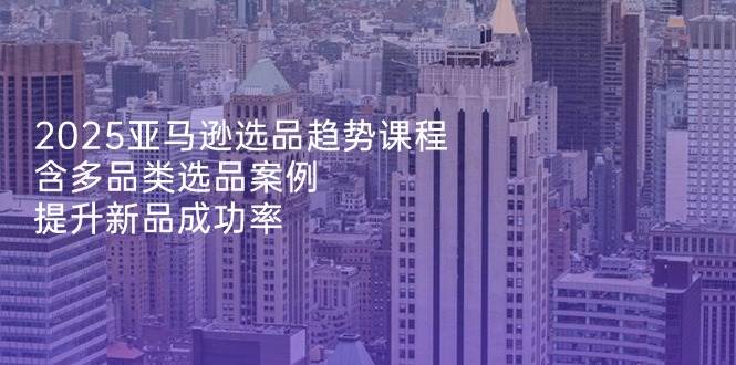 2025亚马逊选品趋势课程，含多品类选品案例，提升新品成功率-徐小晨博客