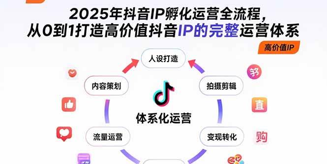 2025年抖音IP孵化运营全流程，从0到1打造高价值抖音IP的完整运营体系-徐小晨博客